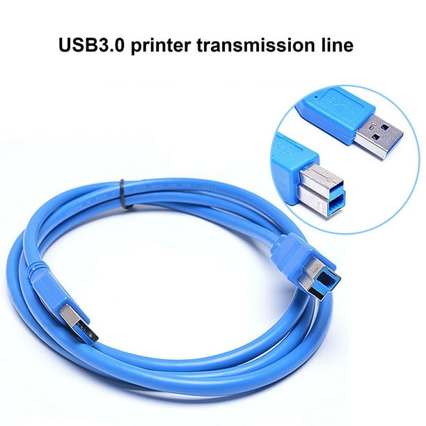 Printer Parts High Speed Transparent Blue USB 2.0 Printer Cable Type A Male to Type B Male Dual Shielding for 0.3m Color: 1m 1m 3m Printer Parts - 1.5m Printer Parts High Speed Transparent Blue USB 2.0 Printer Cable Type A Male to Type B Male Dual Shielding for 0.3m Color: 1m 1m 3m Printer Parts - 1.5m